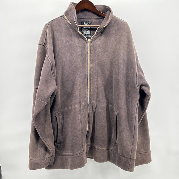 Royal Blue Other - Royal‎ Blue Mens 2XL Brown Thermal Lined Full Zip Sweatshirt  Heavyweight Work
